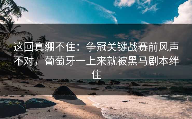这回真绷不住：争冠关键战赛前风声不对，葡萄牙一上来就被黑马剧本绊住