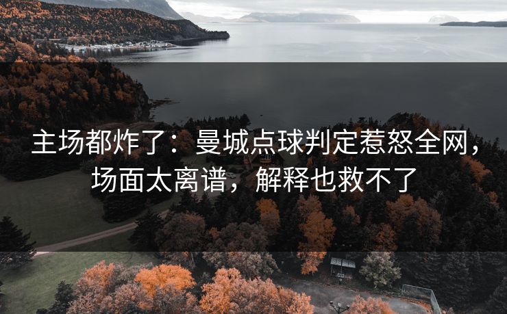 主场都炸了：曼城点球判定惹怒全网，场面太离谱，解释也救不了